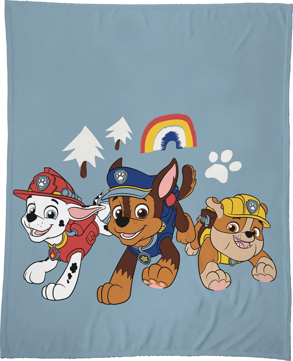 PAW Patrol Fleece plaid, Hug - 125 x 150 cm - Polyester Blauw