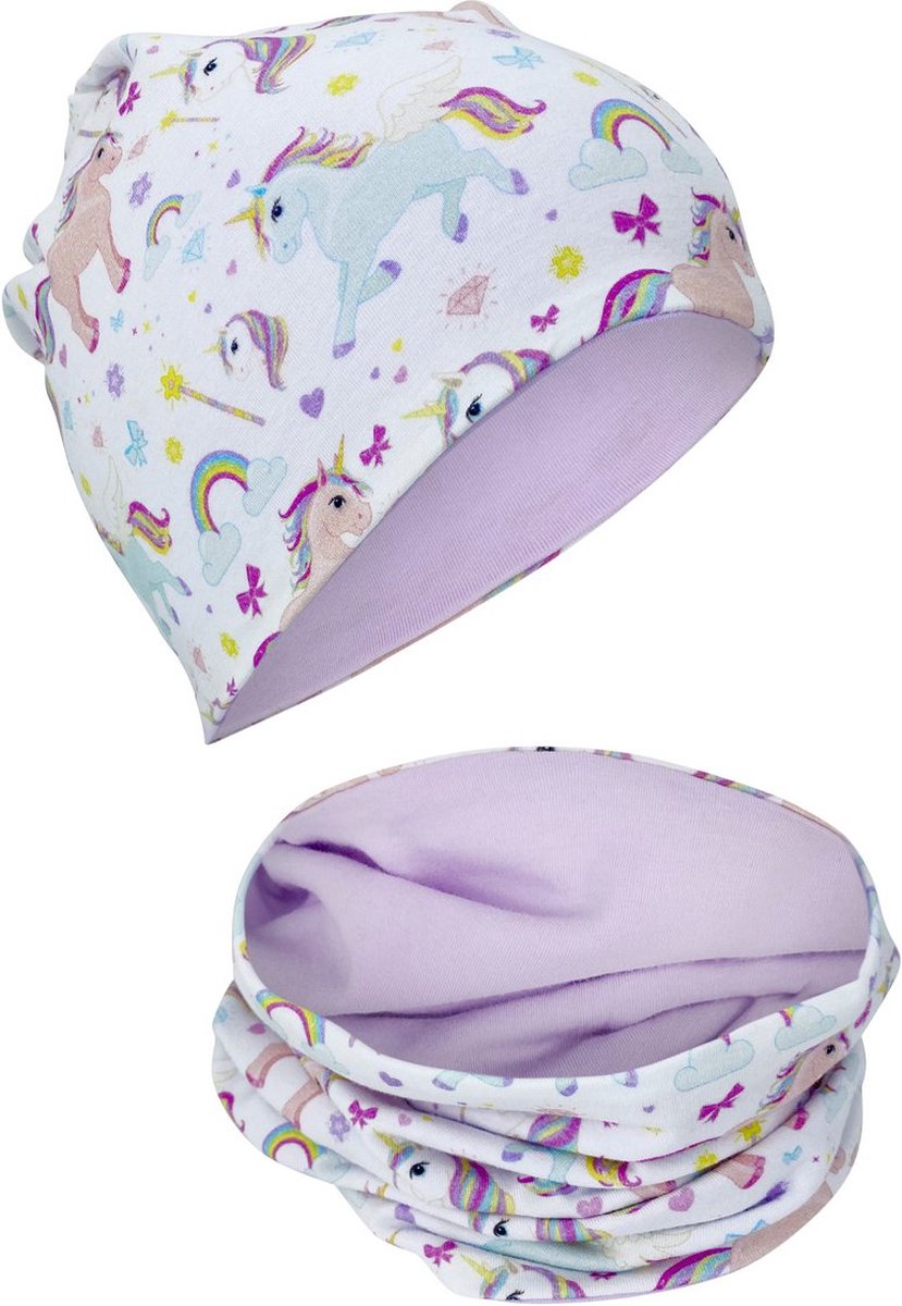 Heckbo Unicorn / Eenhoorn - Winterset - Muts en Sjaal kinderen