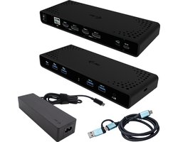 i-tec - Universal Dual 4K Docking Station – 2× HDMI + 2× DisplayPort - 85W Power Delivery - Gigabit Ethernet - Kensington-slot