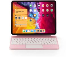 Toetsenbord Hoes Geschikt Voor Apple iPad Pro 11 (2022/2021/2020/2018) - Bluetooth Magnetisch Keyboard Case - met Touchpad Muis en Verlichting - QWERTY - Roze