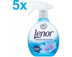 Lenor - Crease Releaser - Spring Awakening - Kreukverwijderaar - Textielvefrisser - Spray - 5x 500ml - Voordeelverpakking