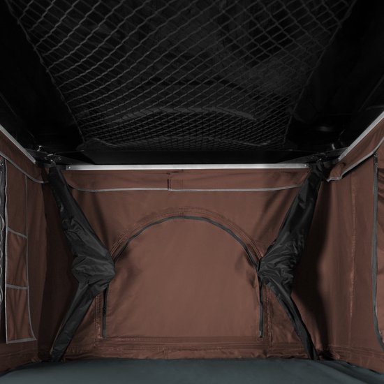 Monster Shop Auto Daktent - Robuust & Lichtgewicht - 2-3 Personen - Bruin van Merkloos — afbeelding 5