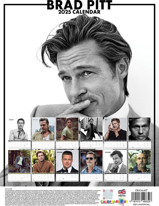 Calendrier Brad Pitt 2025  bol