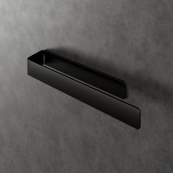 LIEBHEIM Handdoekhouder zonder boren, montage plakband en extra groot kleefoppervlak, handdoekstang aluminium om te plakken, geborsteld aluminium, 22 cm