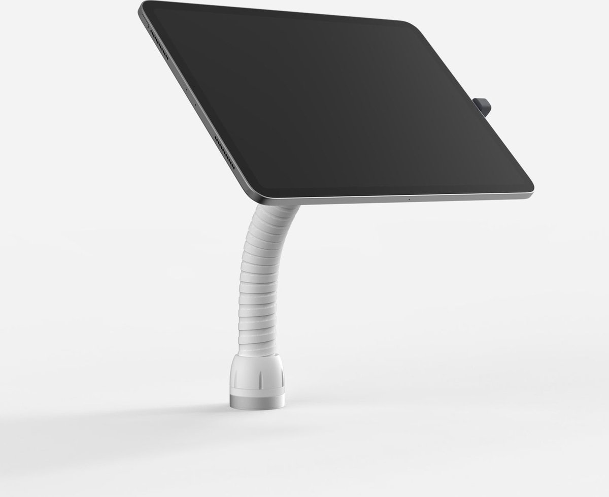 Bouncepad Core Flex veilige tablet en iPad gooseneck houder, wit