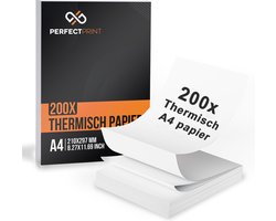 PerfectPrint Thermisch Papier A4 - 200 Vellen - Printpapier voor Draagbare Thermische Printer & Mini Printer - Zonder Inkt
