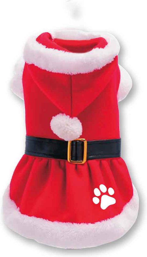 Kerst Jasje Hond Kostuum Rood Teefje Maat L