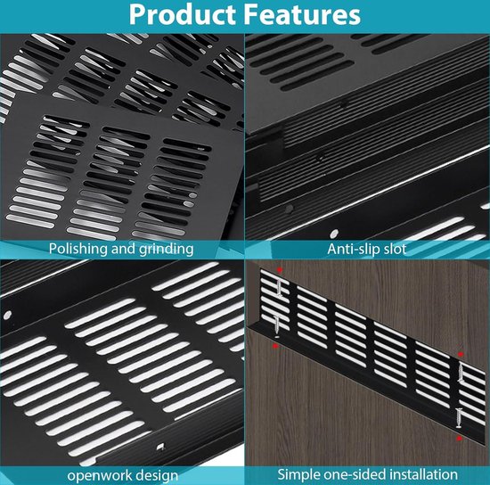 DAZZLEEX De zwarte Rechthoekige Ventilatierooster van de