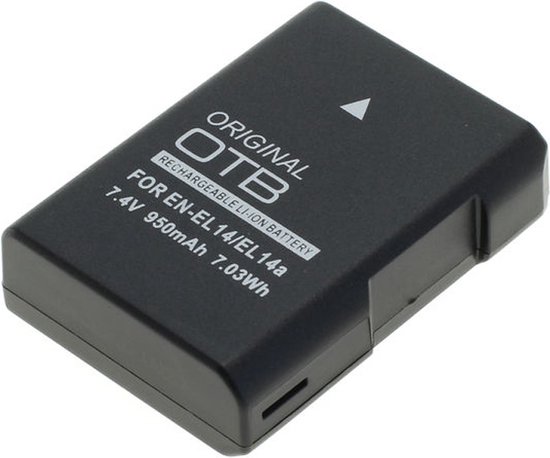 Camera accu 7,4V 950mAh Lithium-ion vervanger Nikon EN-EL14 EN-EL14a voor Coolpix en D-serie