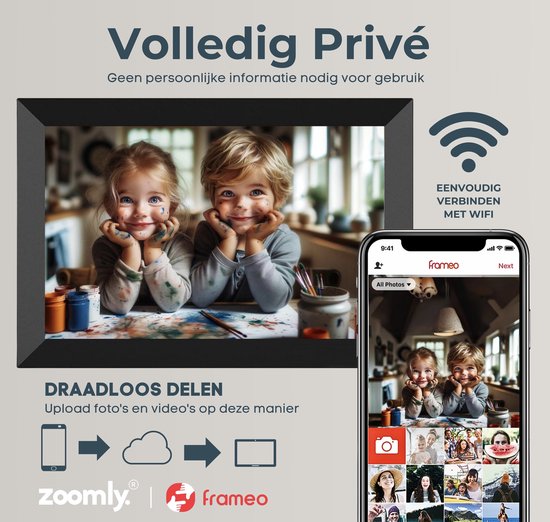 UrChoiceLtd Digitale Fotolijst 10.1 Inch 1920x1080 FHD IPS Groothoek Scherm Hoge Resolutie