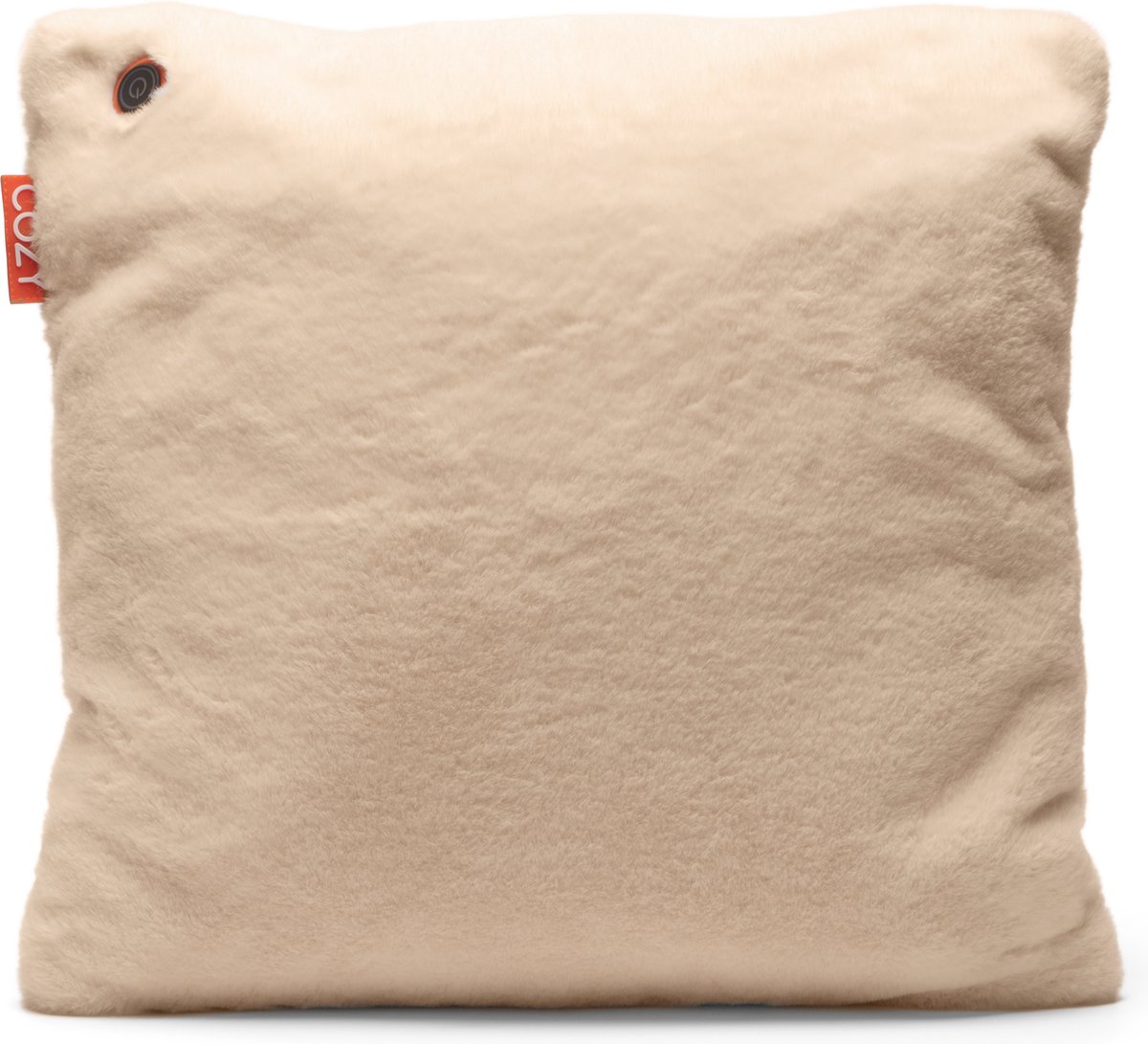 Cozy warmtekussen - Duurzaam & Draadloos - Infrarood - 45x45 cm - crème - Teddy stof - Grote Batterij