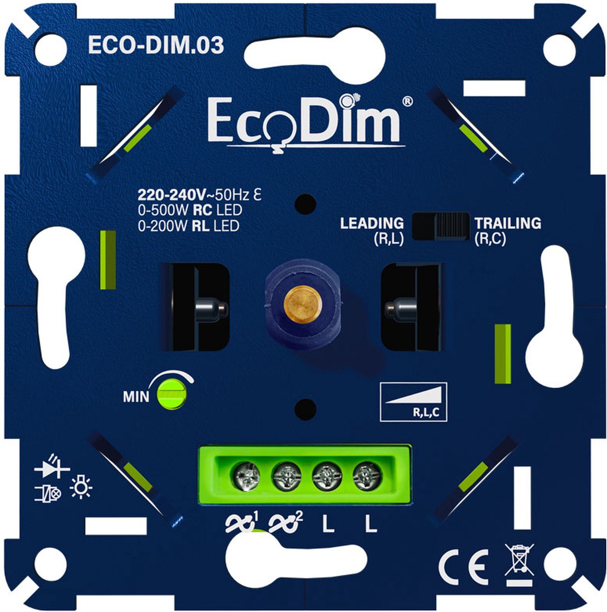 LED Dimmer Inbouw 0-500W - EcoDim