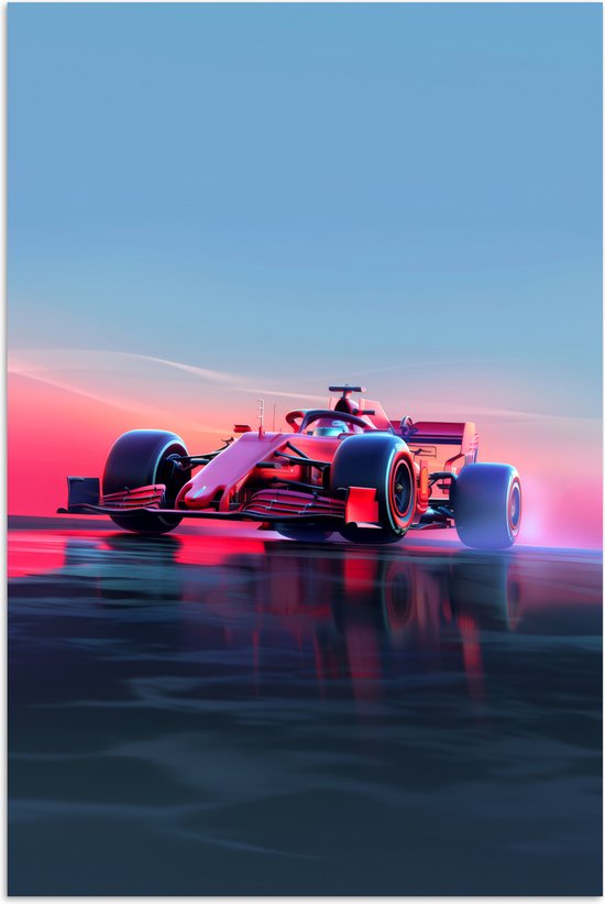 Affiche Publicitaire Peugeot – Formule 1, Automobile, Vintage