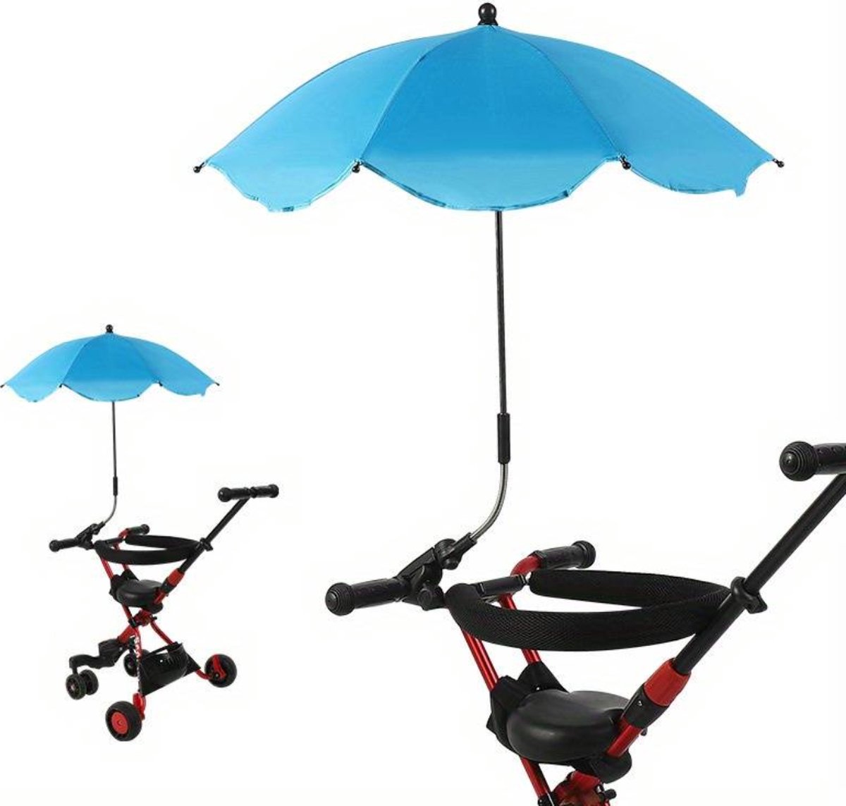 Nivard Strandparaplu - Extra Sterke Parasol - Winddicht Paraplu - Strand - Outdoor - UV Bescherming - Grote Maat - Blauw