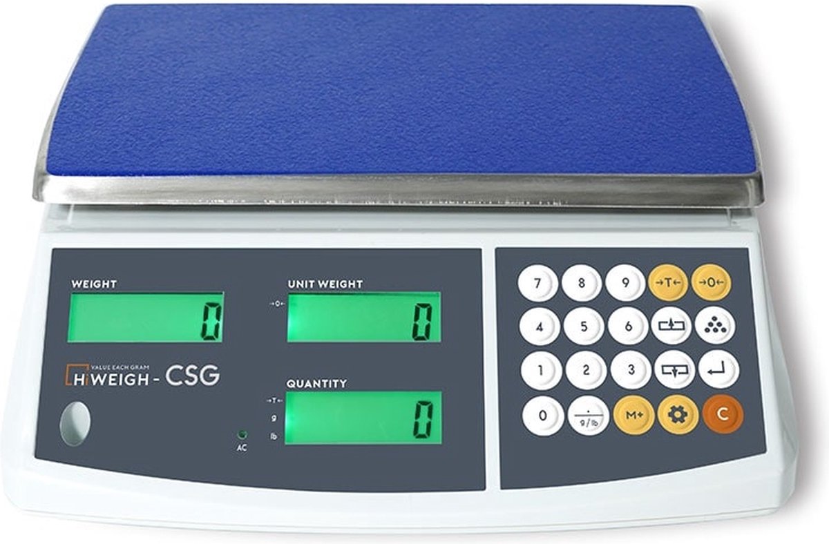 Telweegschaal 15 kg 0.5 gram