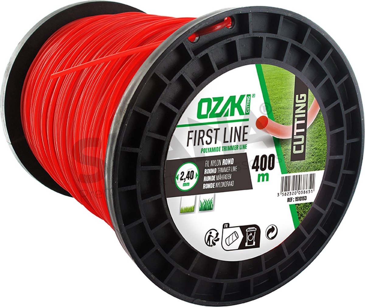 Rol ronde nylondraad OZAKI - Lengte: 400 m, Ø: 2,40mm