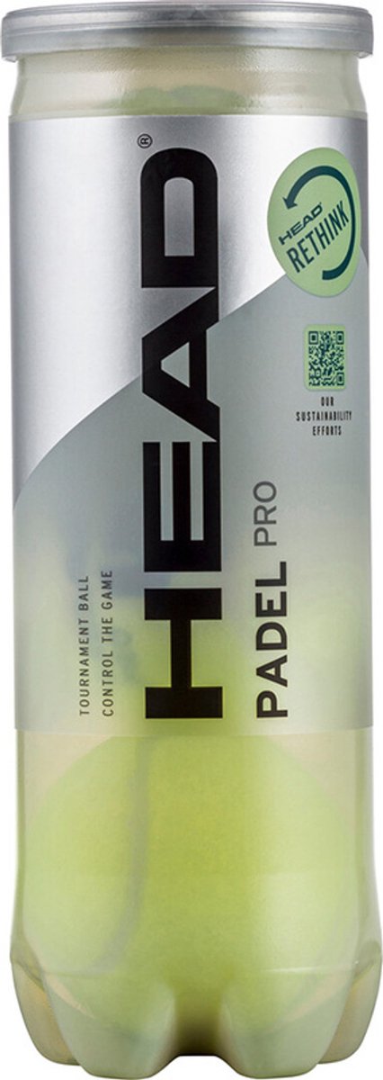 Head Padel Pro padelballen padel 3 blikken 9 ballen Geel