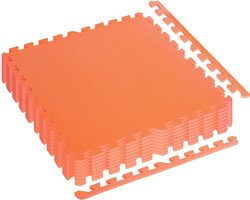 MOVIT® Vloermatten - Beschermingsmatten - 8 stuks - 16 Eindstukken - 3 m2 - Sportvloer - Puzzel - Oranje