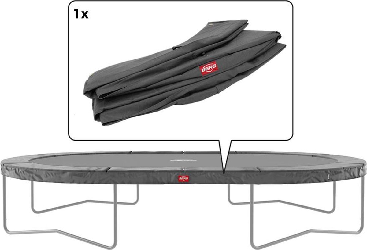 BERG Trampoline Beschermrand Grand Champion 470 x 310 cm Grijs