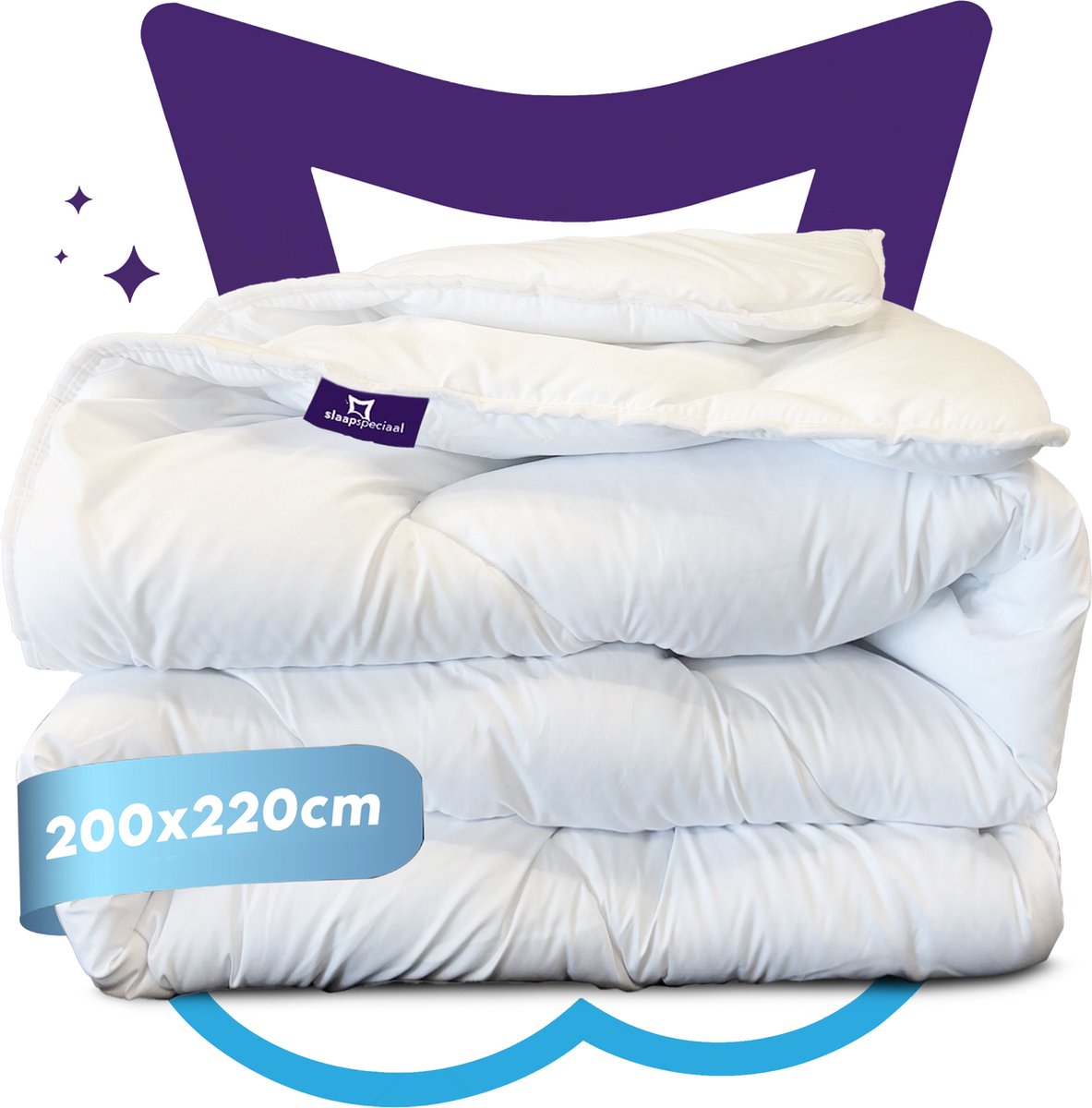Slaapspeciaal All year dekbed enkel - Essential White Series | 200x220 - Dekbed Geschikt Voor Alle Seizoenen - Zomerdekbed & Winterdekbed - Anti Allergie - Hoogwaardige Ultra Soft - Hotelkwaliteit - Tweepersoons Dekbed - Extra Lang