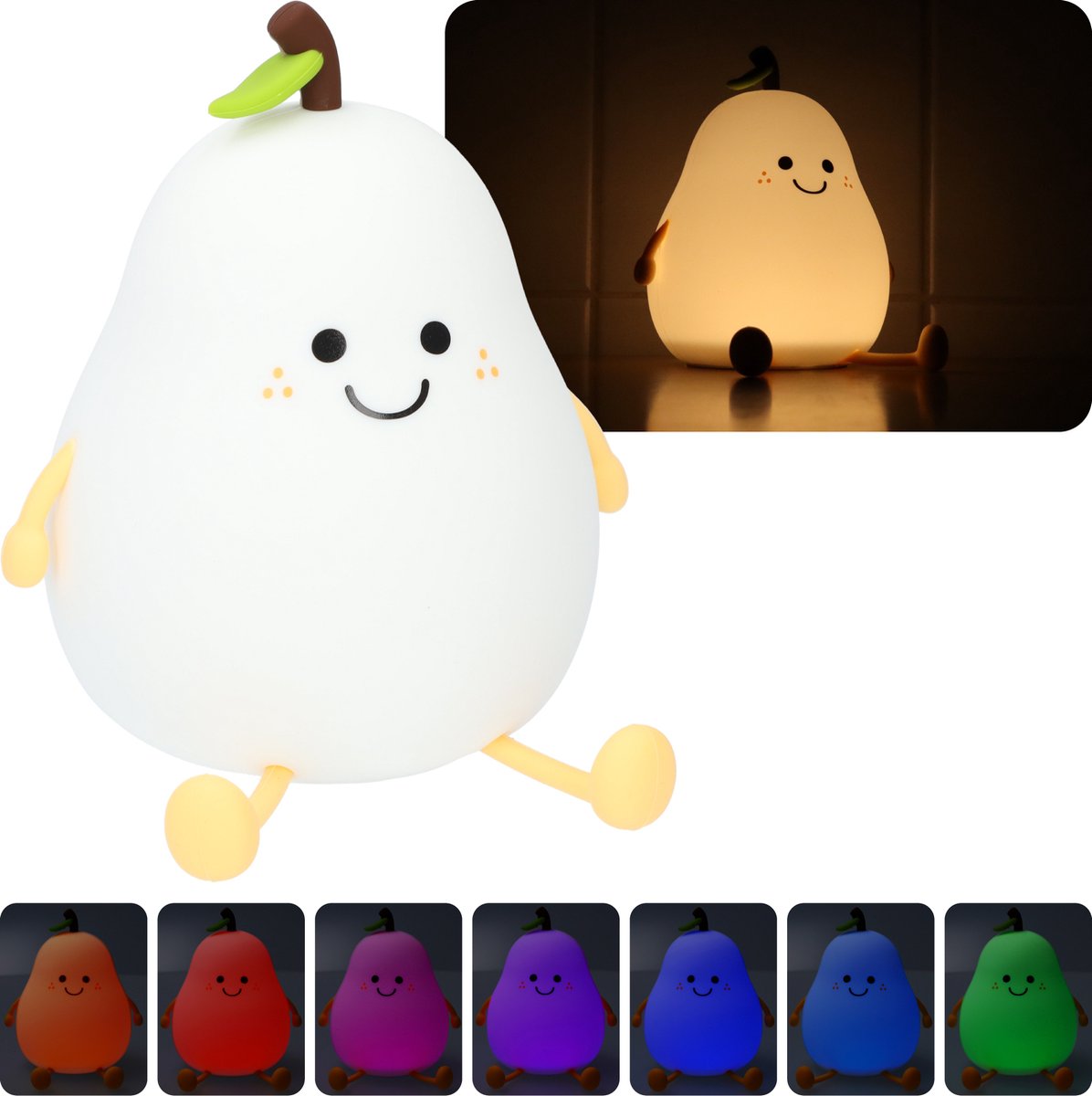 Nachtlampje voor kinderen en baby's - Nachtlampje Baby - USB oplaadbare kinderverlichting - Touch bediening - Kinderslaapkamer decoratie - Verschillende kleuren en dimbaar - 1200 mAh