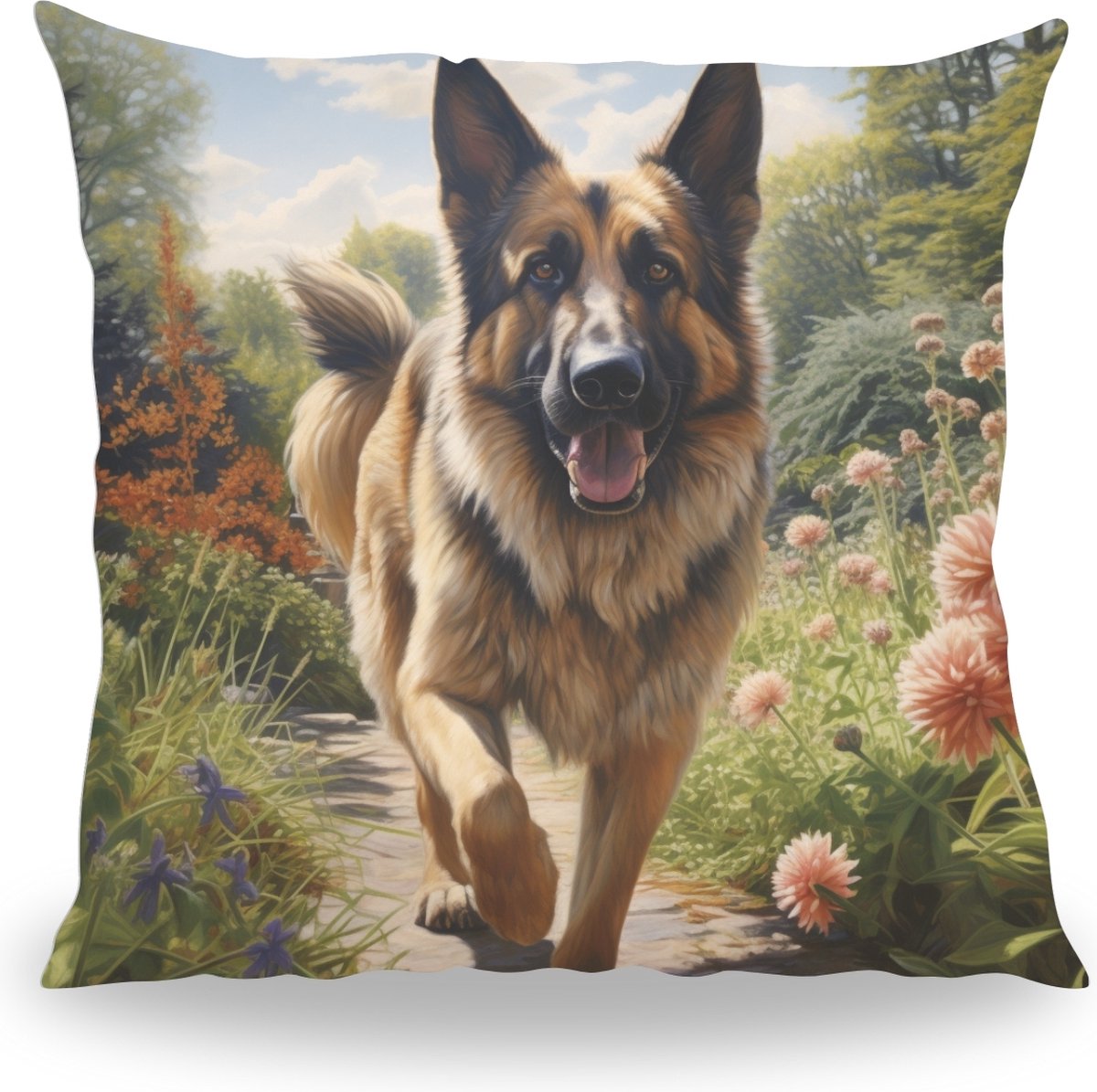 Kussen - Huisdier Portret - Duitse Herder 1 - 50 cm