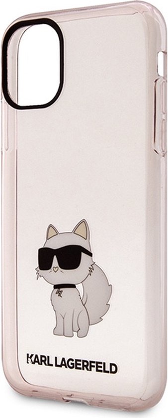 Karl - Lagerfeld - KLHCN61HNCHTCP coque pour iPhone - 11 / Xr - rose - Ikonik - Choupette