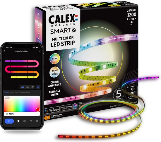Calex Smart LED Strip - 5M - Slimme Lichtstrip