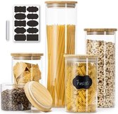 Bocaux de conservation - 6 pièces - Bocaux en Verres avec couvercle - Sans BPA - Pot à bonbons