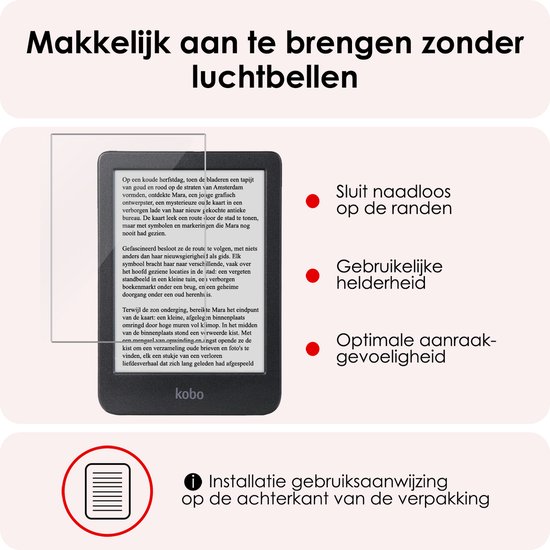 Hoesje Geschikt voor Kobo Clara BW Shockproof Siliconen Case Met Screenprotector - Shockbestendige eReader Hoes Geschikt voor Kobo Clara BW - Transparant van Hoesje  — afbeelding 3