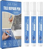 3st. Voegenstift Set - Voegenmarker - Voegenpen - Voegenverf - Waterdicht en Schimmelwerend - Wit
