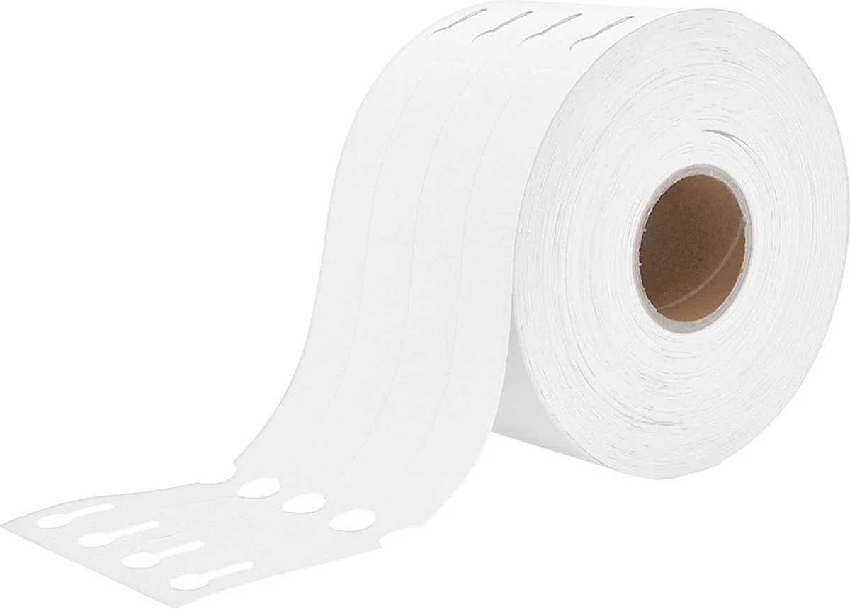 CombiCraft sleufetiketten wit 250x25mm voor thermotransferprinters - rol van 1500 stuks