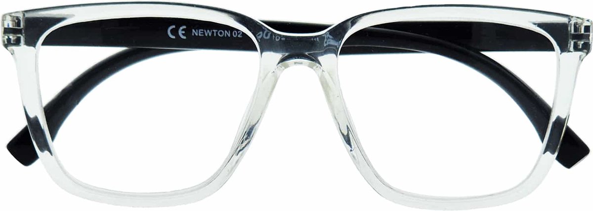 Ear2Ear 21702 Newton Leesbril transparant met zwarte poot +3.00