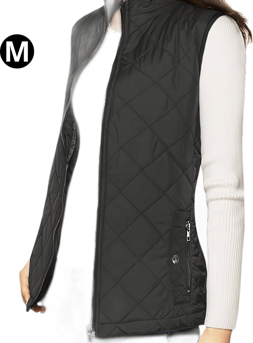 Nivard Bodywarmer Waistcoat Met Ritssluiting 4 Seizoenen Outdoor Voor Dames Zwart