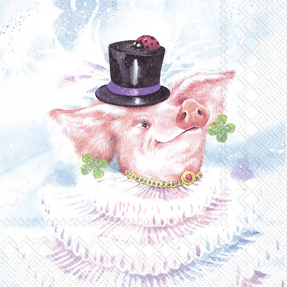 Servetten "Silvester Piggy" 33x33 cm