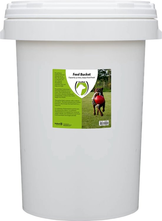 EcoPedz voerton met schroefdeksel 52 liter - stapelbaar- voor alle soorten diervoeders