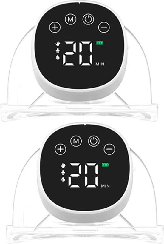 Verkoop Nederland® - 2 Stuks - Draagbare Borst Pomp - Handsfree - Elektrische Borstkolf - 180Ml Opslag - 60Db - Accu duur 1.5uur - Massage Functie - Stille Onzichtbare Borstkolf - 3 Modi 9 Niveaus - Van Zuigkracht - 180Ml Capaciteit - Wit van VER — afbeelding 2