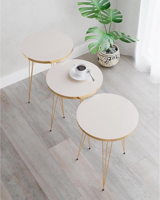 Bijzettafel 2-delige set Madeira 36cm Massief Mango Hout / Ventura Bijzettafel 2-delige set Madeira 36cm Massief Mango Hout / Ventura