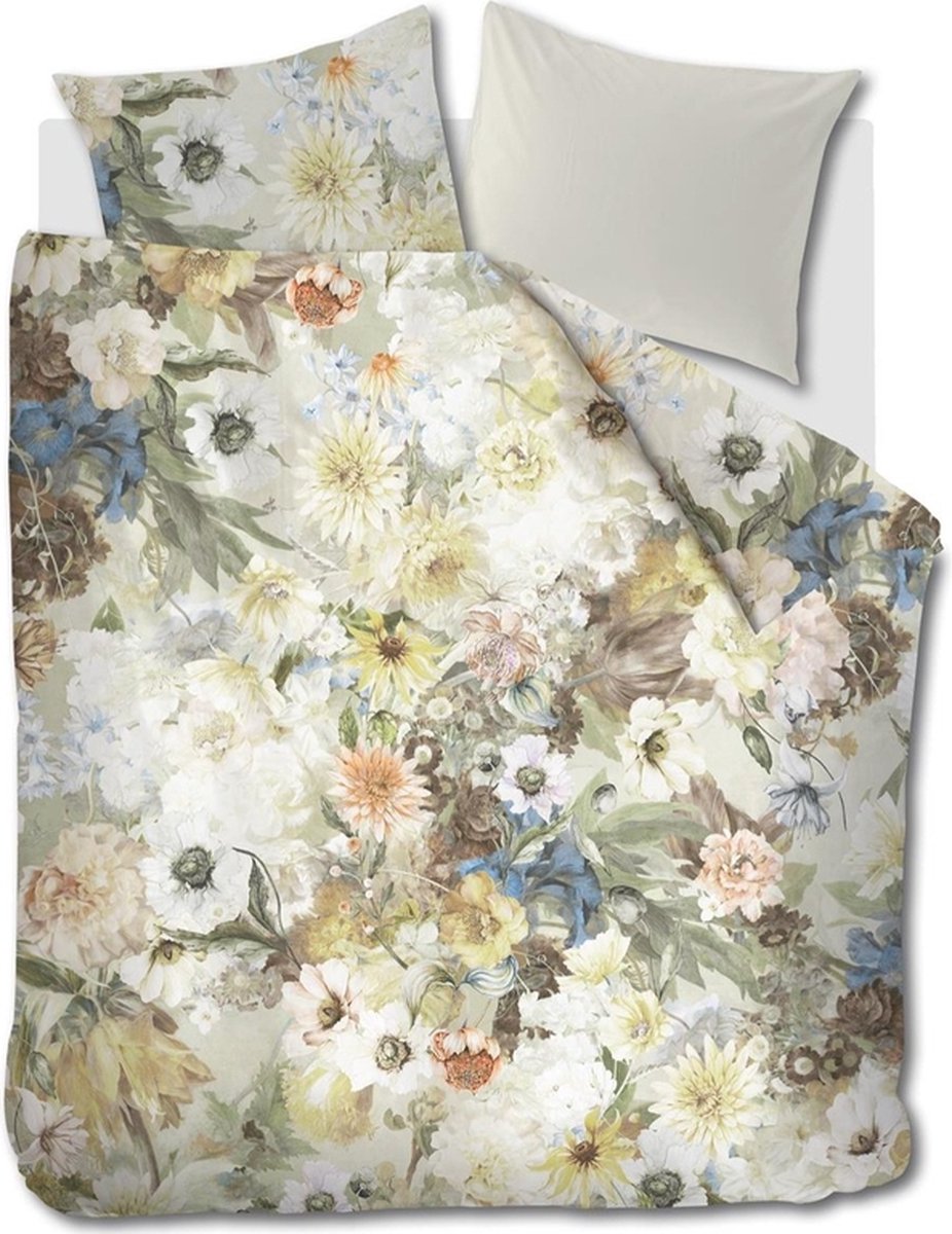 At Home by Beddinghouse Forever Flowers dekbedovertrek - Eenpersoons - 140x200/220 cm - Groen
