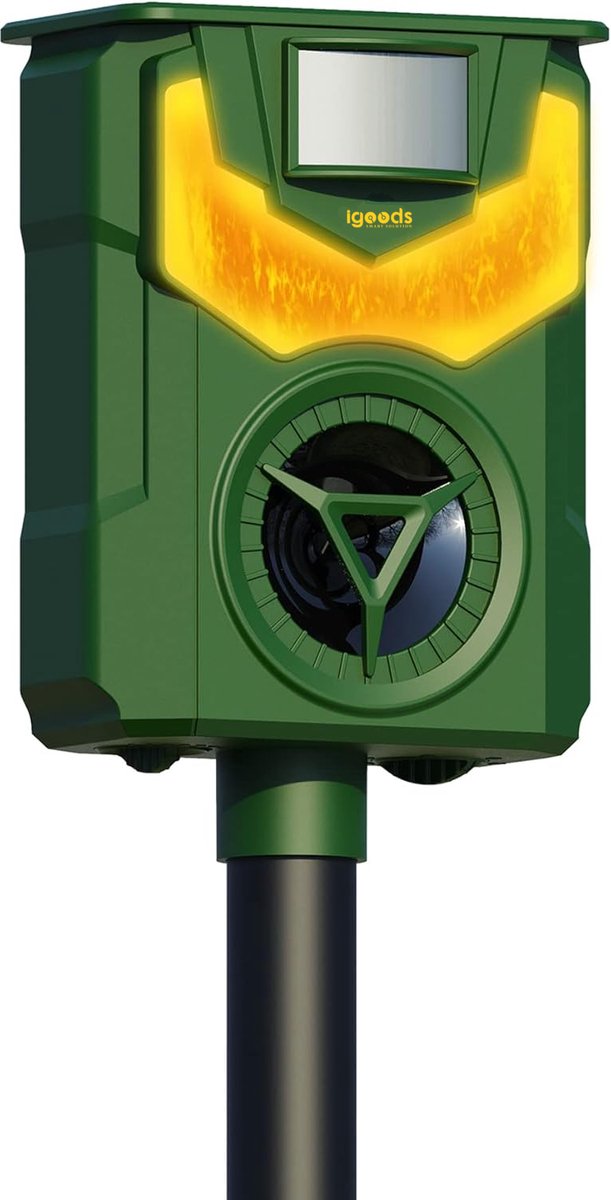 Bol.com Igoods Kattenverjager - Dierenverjager - Muizenverjager - Ultrasone Kattenverjager - Zonne-energie - USB Oplaadbaar - IP... aanbieding