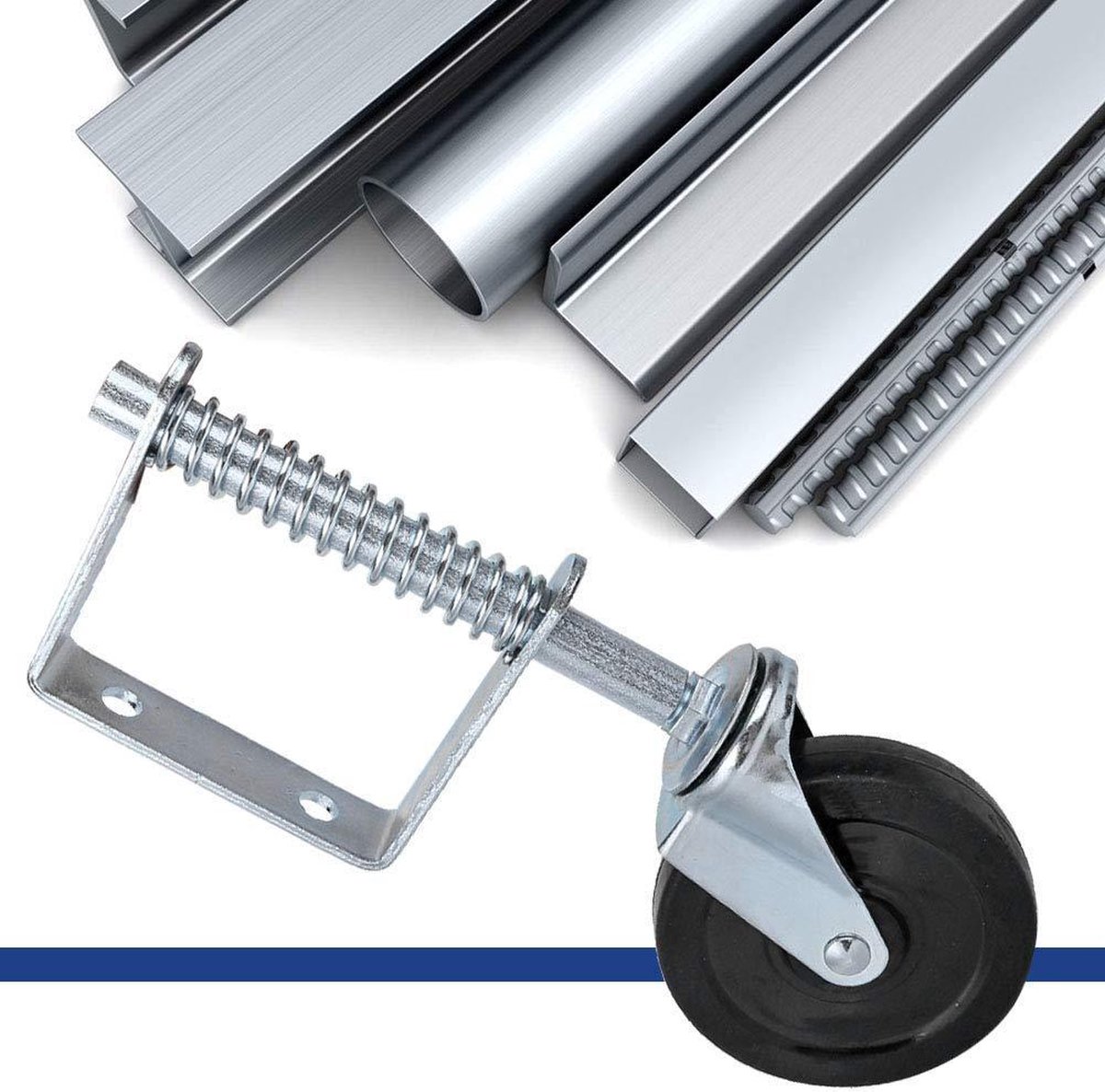 Zwenkwiel 50 Mm Met Rem 4 Pcs Zwenkwielen 50mm, Zwaar Industriële Zwenkwielen 250Kg/551.12Lbs Zwenkwielen Voor Meubels