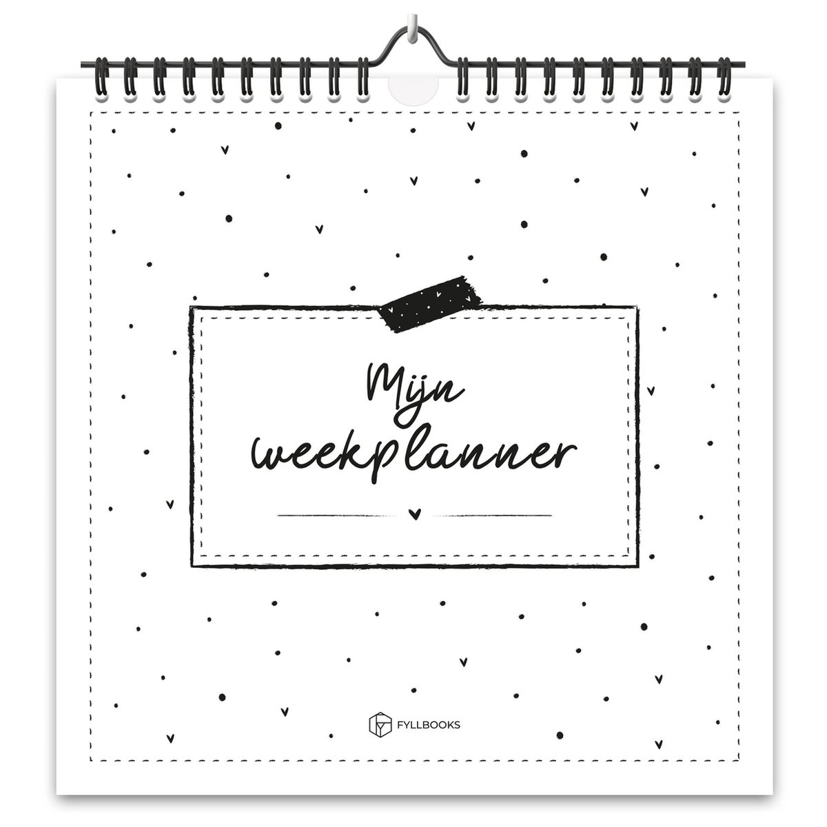 Fyllbooks - Mijn Weekplanner - Week Kalender Universeel en Ongedateerd - Planner - Zwart Wit