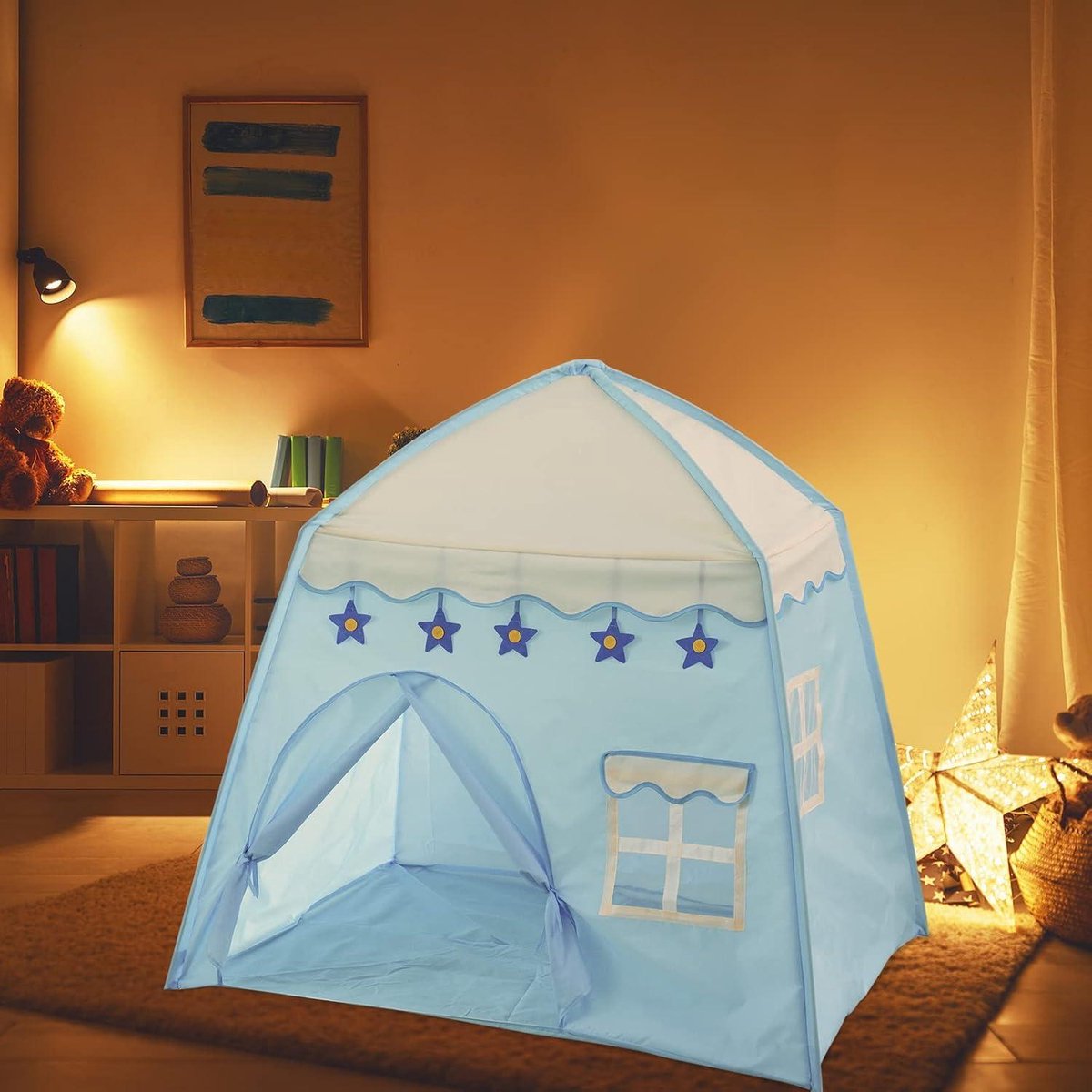 Tente Tipi Enfant 130x100cm - Château Princesse Intérieur/Extérieur