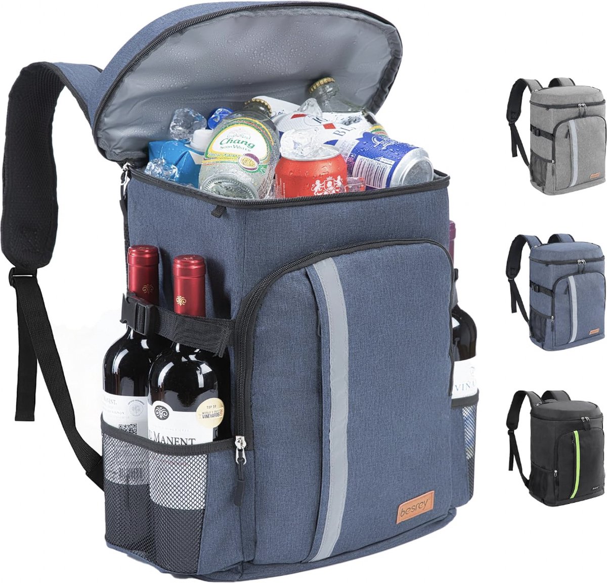 Stellar Thermische rugzak - 30 liter.- Houdt levensmiddelen warm of koud - Isolerende rugzak - 2-in-1 isolerende tas, grote koeltas, thermische rugzak, lekvrije rugzak met koelvak, perfect voor picknicks, stranduitstapjes, wandelen, werken en familie