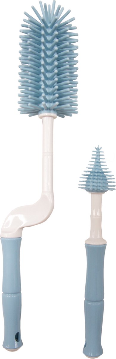 Goedkoopste Bo Jungle B-Bottle Blauw Siliconen Flessenborstel Set B540220