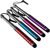 8 Stuks Elastische Pennenhouders 25 Cm – Intrekbare Anti-verlies Styluskoord Voor Tablets En Touchscreens, Zwart