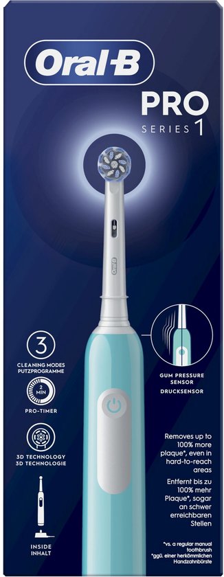 Oral-B Pro 1 Sensitive Clean Volwassene Roterende-oscillerende tandenborstel Blauw