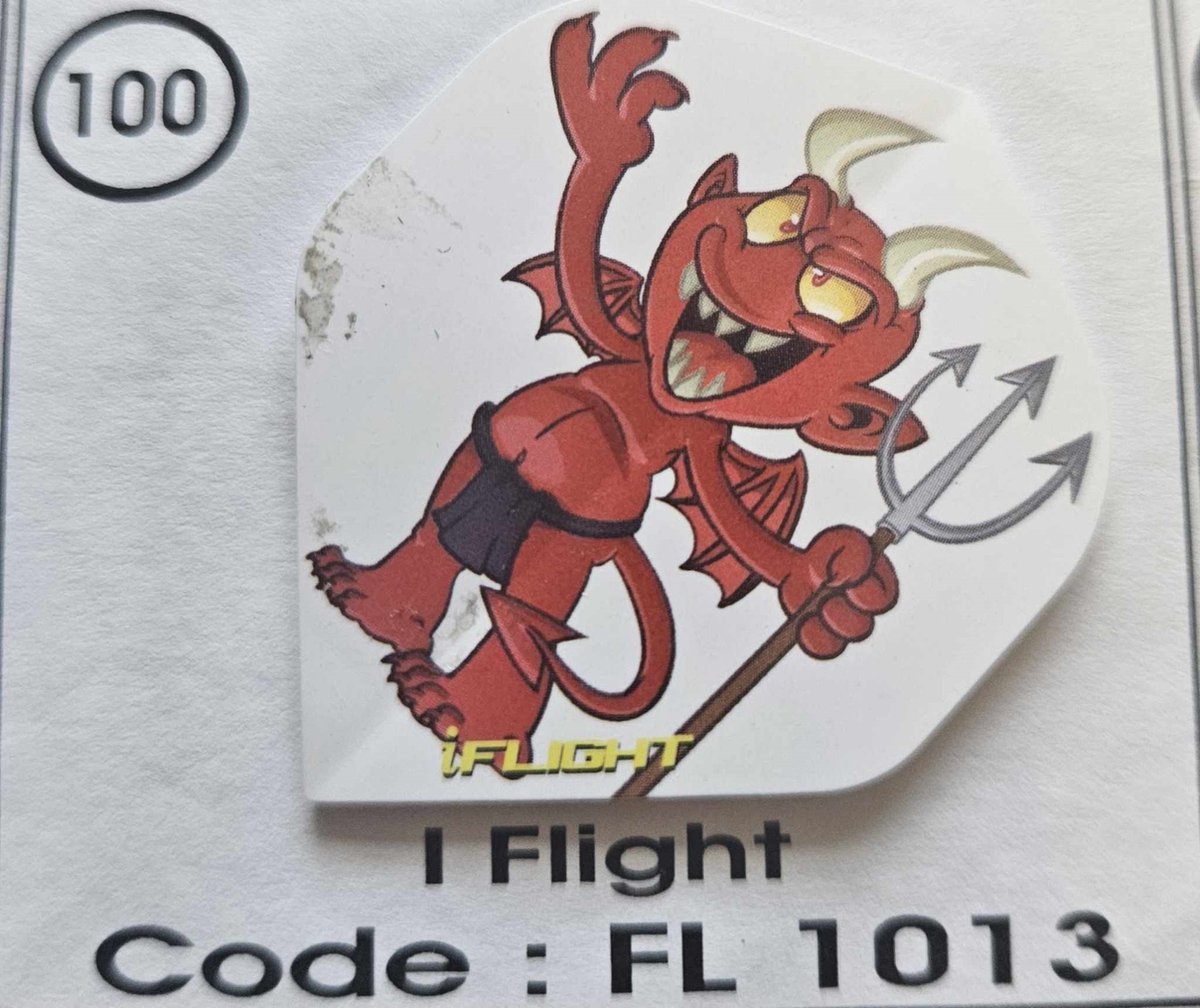 Dart Flights - 10 sets (30 stuks) - 100 micron - 1013 - duivel