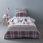 Better Nights Tigi - dekbedovertrek flanelle - 1 personne - 140x200 - 1 taie d'oreiller 65x65 - hiver - à carreaux