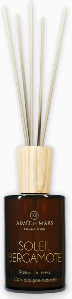 Aimée de Mars - Soleil Bergamote - Geustokjes - 100% Natuurlijk - 100 ml - Huisparfum